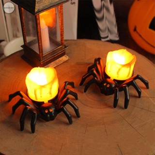 GORGEOUS~4/12pcs LED Candle Lights Spider Candle Flameless Light Halloween Candles