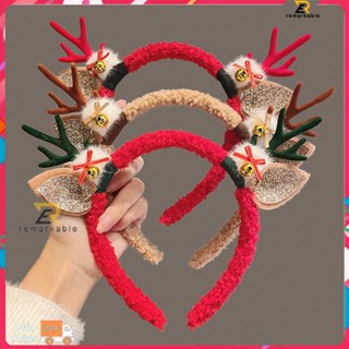 พร้อมส่ง Antlers ที่คาดผมคริสต์มาส Glow Party Party Elk Bells เครื่องประดับผมคริสต์มาส ที่คาดผม_th