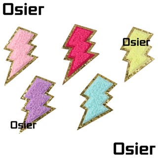 Osier1 แผ่นแพทช์ไฟ ขอบสีทอง 8 ชิ้น สําหรับตกแต่ง DIY