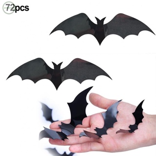 GORGEOUS~Cardboard Bat Halloween Halloween Decorations Reusable Waterproof 72pcs