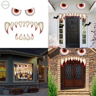 GORGEOUS~Halloween Stickers Fangs For Party Garage Archway Large Eyes Monster Face