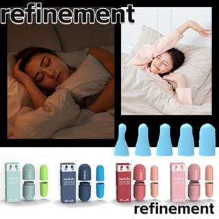 Refinement ที่อุดหู ฟองน้ํานุ่ม ป้องกันเสียงรบกวน หลากสี สําหรับเดินทาง