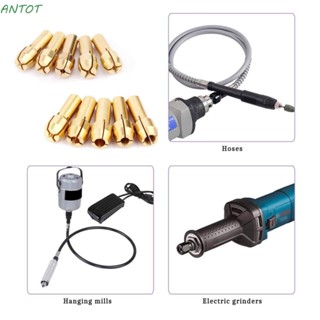 Antot เครื่องเจียรไฟฟ้า แกนทองแดง ทองเหลือง ขนาดเล็ก 0.5-3.2 มม. เปลี่ยนเร็ว 10 ชิ้น