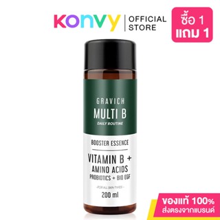 GRAVICH Multi B Amino Booster Essence 200ml กราวิช น้ำตบบำรุงผิวหน้า สูตรฟื้นฟูผิวแข็งแรง อิ่มฟู.