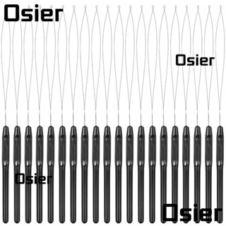 Osier1 ตะขอห่วงต่อขยายผม สเตนเลส พลาสติก สีดํา DIY 20 ชิ้น