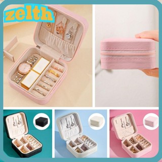 Zelth กล่องเก็บเครื่องประดับ ต่างหู แหวนคู่ แบบหนัง ขนาดเล็ก 4 สี