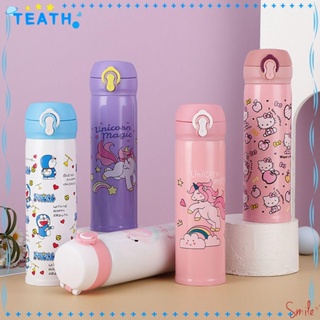 Teath ขวดน้ําสเตนเลส เก็บความร้อน พิมพ์ลายการ์ตูนยูนิคอร์น 350 500 มล. ของขวัญคริสต์มาส แฟชั่นฤดูหนาว สําหรับเด็ก 2023