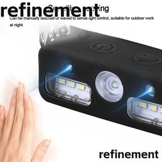 Refinement ไฟฉาย LED ABS XPE+COB กันน้ํา ชาร์จ USB 3 สี สําหรับตั้งแคมป์