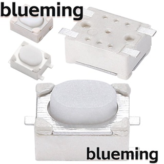 Blueming2 สวิตช์ปุ่มกดพลาสติก โลหะ สีขาว 4 5 ขา 3*4*2.5 มม.