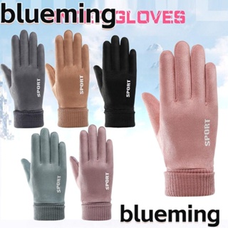 Blueming2 ถุงมือเล่นสกี แบบเต็มนิ้ว หนา กันลม กันลม ให้ความอบอุ่น ฤดูหนาว สําหรับขี่จักรยานกลางแจ้ง