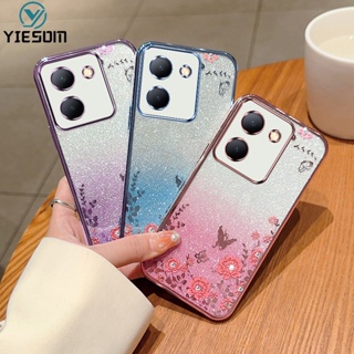 เคสโทรศัพท์ซิลิโคน แบบนิ่ม ลายดอกไม้ กันกระแทก สําหรับ Vivo Y27 Y36 Y35 Y16 Y22 Y22S 2022 4G Y02 Y02A Y02T Y02S Y75 Y55 Y78 5G