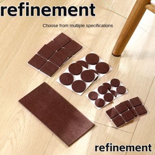 Refinement ผ้าสักหลาดป้องกันขาเฟอร์นิเจอร์ เก้าอี้โต๊ะ สีน้ําตาล 4 ซม. 12 ชิ้น