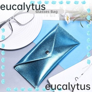 Eucalytus1 กระเป๋าแว่นกันแดด หนัง สีพื้น กันน้ํา น้ําหนักเบา แฟชั่นสําหรับผู้หญิง