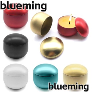 Blueming2 กล่องเก็บเทียนดีบุก ทรงกลม แบบพกพา สีพื้น สําหรับงานแต่งงาน