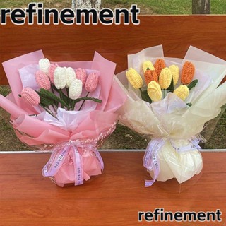 Refinement ช่อดอกทิวลิปถักโครเชต์ แฮนด์เมด ของขวัญ สําหรับงานแต่งงาน