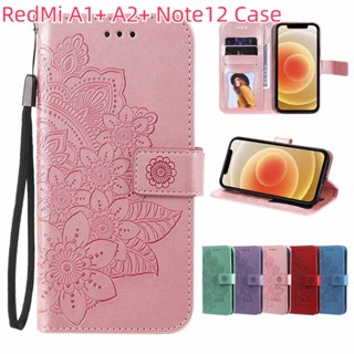 เคสโทรศัพท์หนัง แบบฝาพับแม่เหล็ก พร้อมช่องใส่บัตร สําหรับ Redmi A1+ A2+ A1 A2 4G Note12s 4G Note12 4G 5G Note 12 Pro Note12R