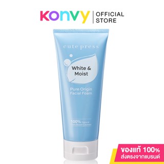 Cute Press Pure Origin White &amp; Moist Facial Foam 120g.