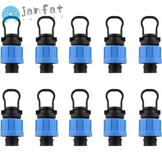 Janfat แผ่นปิดปลายท่อน้ําหยด 16 มม. สีฟ้า 10 ชิ้น
