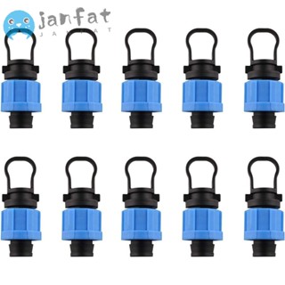 Janfat แผ่นปิดปลายท่อน้ําหยด 16 มม. สีฟ้า 10 ชิ้น