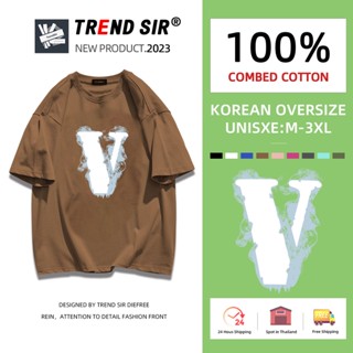 TrendSir 🎉พร้อมส่ง🎉เสื้อยืดนิ่ม🌹คอกลม ไม่ยับ ไม่ย้วย สตรีท oversize✔เสื้อยืดโอเวอร์ไซส์ คละลาย เสื้อคู่โอเวอร์ไซต์แขนสั้น เสื้อยืดคนอ้วน😎สำหรับชายและหญิง