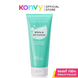 Cute Press Pure Origin White &amp; Oil Control Facial Foam 120g.