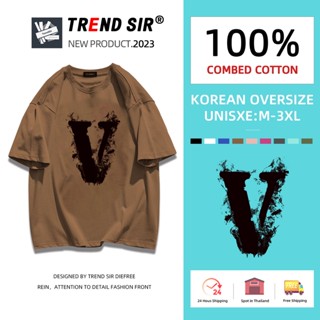 TrendSir⚡พร้อมส่ง⚡เสื้อยืด oversize👏104%cotton โอเวอร์ไซส์ มีของพร้อมส่ง🎶เสื้อโอเวอร์ไซส์เกาหลี เสื้อผ้าสาวอวบอ้วน เสื้อยืดแขนสั้นพิมพ์ลายตัวหนังสือ✔สำหรับชายและหญิง