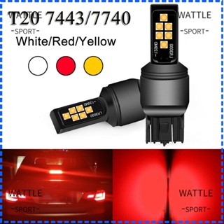 Wattle หลอดไฟตัดหมอก สีแดง สีเหลือง สีขาว 7440 W21W 7443 W21/5W สําหรับรถยนต์