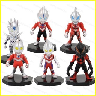 Yyds โมเดลฟิกเกอร์ อุลตร้าแมน Tiga Belial Geed Zero Ultraman ของเล่น ของสะสม สําหรับเด็ก 6 ชิ้น