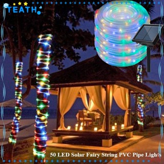 Teath สายไฟ LED พลังงานแสงอาทิตย์ 6 สี สําหรับตกแต่งคริสต์มาส