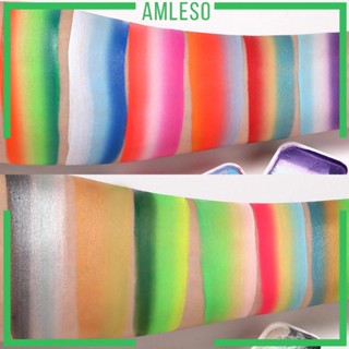 [Amleso] ชุดเพ้นท์ร่างกาย 12 สี ล้างทําความสะอาดได้ สําหรับเทศกาล