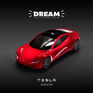 1:64 Tesla MODEL3 Roadster Diecast รถของเล่น สําหรับเด็กผู้ชาย ของขวัญวันเกิด ของเล่นเด็ก รถสะสม