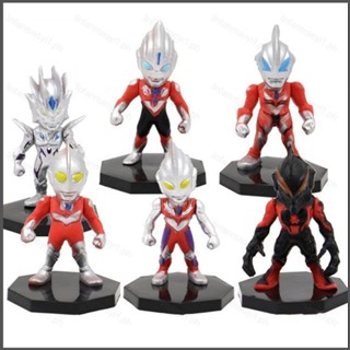 Nana โมเดลฟิกเกอร์ อุลตร้าแมน Tiga Belial Geed Zero Ultraman ของเล่น ของสะสม สําหรับเด็ก 6 ชิ้น