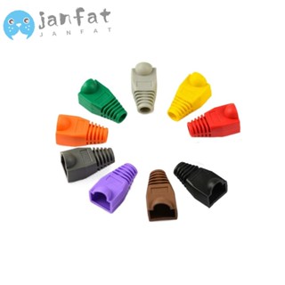 Janfat RJ-45 CAT6 CAT5E ฝาครอบอะแดปเตอร์สายเคเบิลอีเธอร์เน็ต CAT5E 6 หลากสี ทนทาน