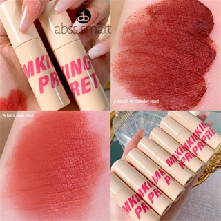 Mking Pretty Lip Student Lip Gloss Soft Mist Net Red Lip Glaze Mousse Velvet ติดทนนานและง่ายต่อการเปลี่ยนสี ลิปสติก TECH3