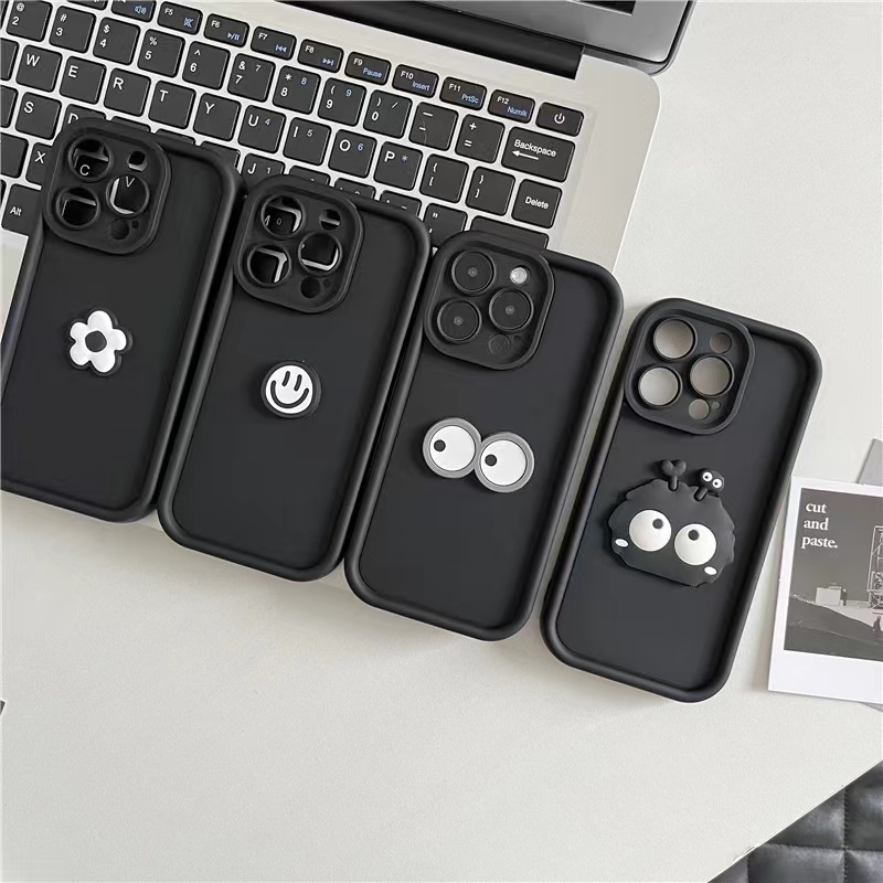 เคสซิลิโคนนิ่ม ลายการ์ตูนหน้ายิ้ม สําหรับ iPhone 14 13 12 11 Pro MAX X XR XS MAX 7 8 Plus