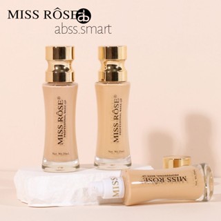 Miss Rose Lasting Makeup Foundation Liquid Natural Clear คอนซีลเลอร์ Light Non-floating Powder Moisturizing Foundation Liquid แต่งหน้าบนใบหน้า TECH3