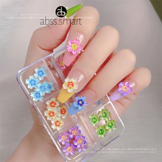 2023new สร้างสรรค์ดอกไม้สัตว์การ์ตูนแบนด้านล่างเพชร Bowknot Nail Art เครื่องประดับสามมิติผีเสื้อเครื่องประดับเล็บกล่อง TECH3