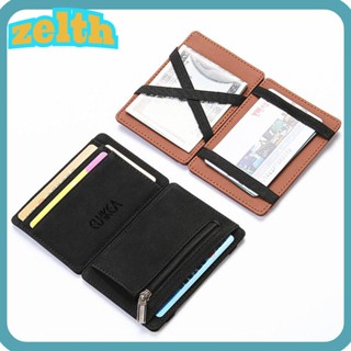 Zelth กระเป๋าสตางค์ผู้ชาย ขนาดเล็ก บางพิเศษ ใส่บัตรเครดิตได้