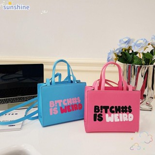 Ssunshine กระเป๋าสะพายข้าง ผู้หญิง หรูหรา 10 สี กระเป๋าโท้ท