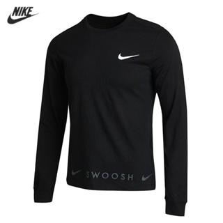 【พร้อมส่ง】ของแท้ 100% NIKE Swoosh Series เสื้อยืดลําลอง แขนยาว คอกลม ผ้าถัก แห้งเร็ว เหมาะกับการวิ่ง DA0336