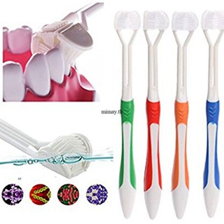 แปรงสีฟัน 3 ด้านบางเฉียบสำหรับผู้ใหญ่ 4 สี mimay