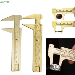 Antot เวอร์เนียคาลิปเปอร์ ทองเหลือง สําหรับวัดพลอย และเครื่องประดับ ไม้บรรทัดเวอร์เนีย 0-80 มม.