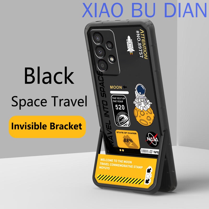 ใหม่ เคสโทรศัพท์มือถือ TPU นิ่ม แบบใส ลายนักบินอวกาศ 3D พร้อมขาตั้ง สําหรับ Samsung A13 4G A13 LITE A23 A32 A33 52 A52S A53 A72 A73 4G 5G