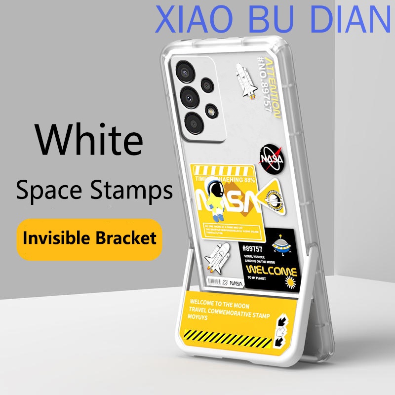 ใหม่ เคสโทรศัพท์มือถือ TPU นิ่ม แบบใส ลายนักบินอวกาศ 3D พร้อมขาตั้ง สําหรับ Samsung A13 4G A13 LITE A23 A32 A33 52 A52S A53 A72 A73 4G 5G - รูปที่ 2
