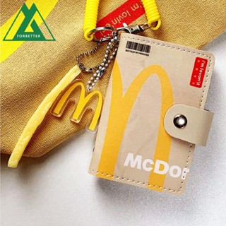 Forbetter กระเป๋าคลัทช์ใบสั้น หนัง PU ลายการ์ตูน McDonalds สไตล์เกาหลี สําหรับผู้หญิง