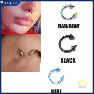 Jeanlan จิวเจาะจมูก ทรงกรวย เหล็ก ทรงกลม คุณภาพสูง