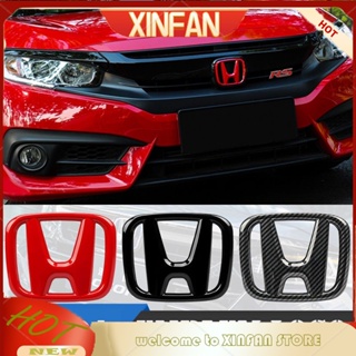 Xinfan โลโก้สัญลักษณ์ Honda Hoda Accord 10th Honda Civic 10th สีดํา และสีแดง สําหรับตกแต่งพวงมาลัยรถยนต์