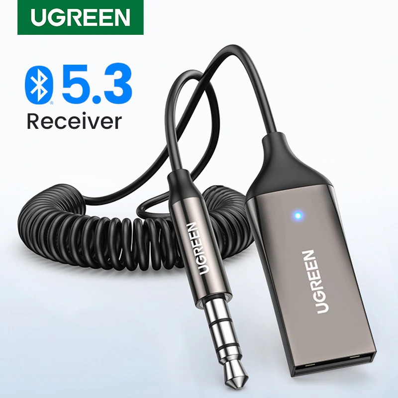 Ugreen Wireless Bluetooth 5.3 Receiver 3.5mm Car AUX Audio Stereo Music Adapter