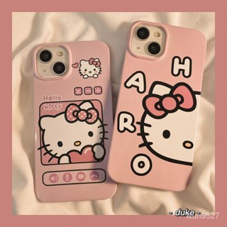 เคสโทรศัพท์มือถือ ซิลิโคนนิ่ม กันฝุ่น ลายการ์ตูนแมว KT น่ารัก สําหรับ Iphone 14Promax 11 12 13 7 8P