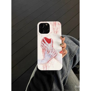 เคสซิลิโคนนิ่ม ขอบตรง ลายหัวใจ สําหรับ Iphone 14 Pro Max Iphone 13 11 12 XR